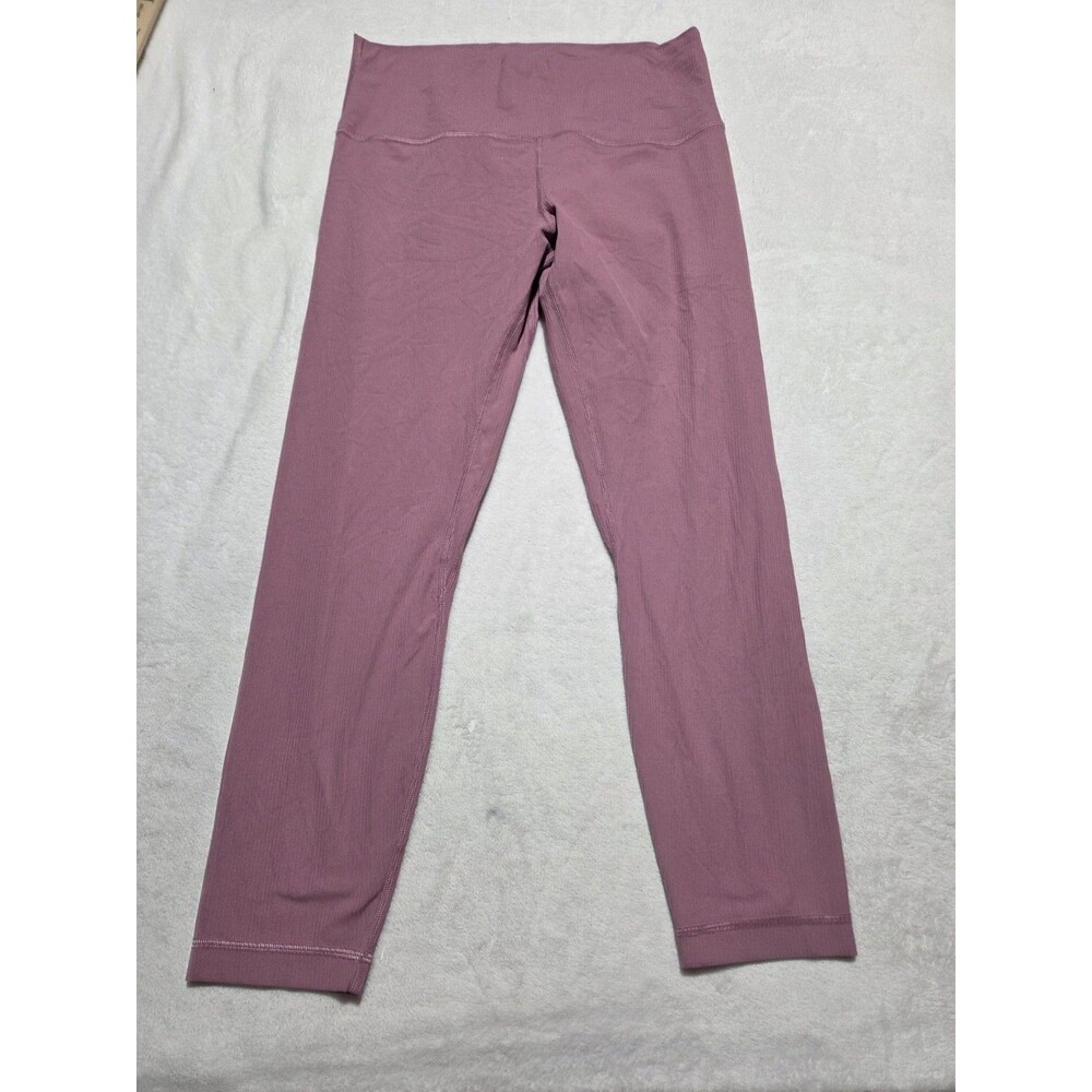 Lululemon Align Ribbed High Rise Pant 25" Nulu - Velvet Dust Pink - Size 12